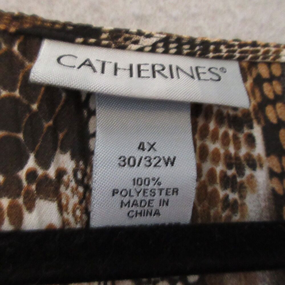 Catherines Top Tunic Plus 4x Snake Print Crinkle … - image 4